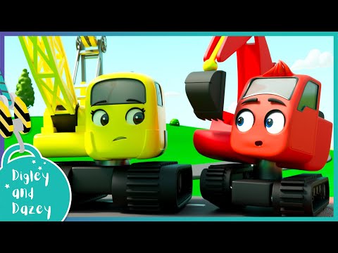 🚧 Don't Fall Off The Bridge 🚜 | Digley and Dazey | Kids Construction Truck Cartoons