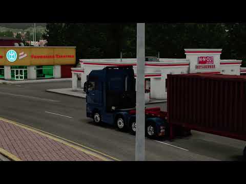 MAN TGX Euro 6 Truck and  20' Cheetah Container Trailer, American Truck Simulator Reforma Map
