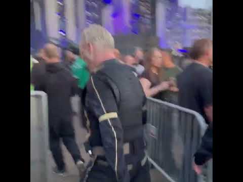 Rammstein - Till Lindemann scaring and flirting with guard