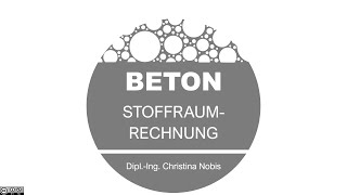 Beton - Stoffraumrechnung ohne Zusatzstoffe