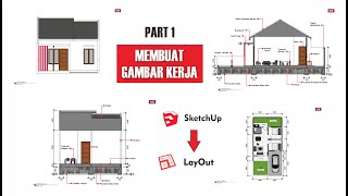 Download lagu TUTORIAL MEMBUAT GAMBAR KERJA LENGKAP ARSITEKTURAL DARI SKETCHUP KE LAYOUT SKETCHUP mp3