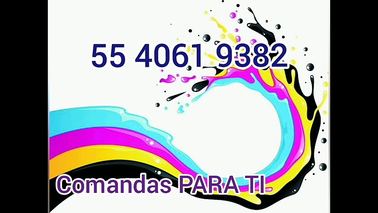 COMANDAS PARA TI. Un cuarto de carta.