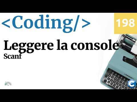 Leggere dati da console con scanf in un programma in C - Video Coding 198