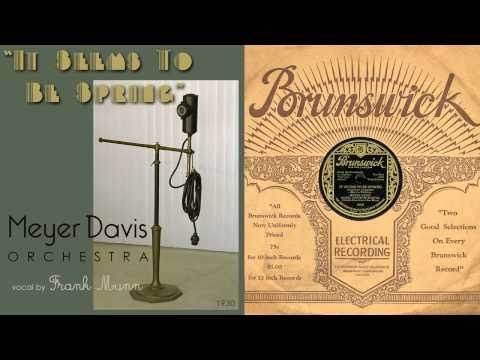 1930, It Seems To Be Spring, Meyer Davis Orch. HD 78rpm
