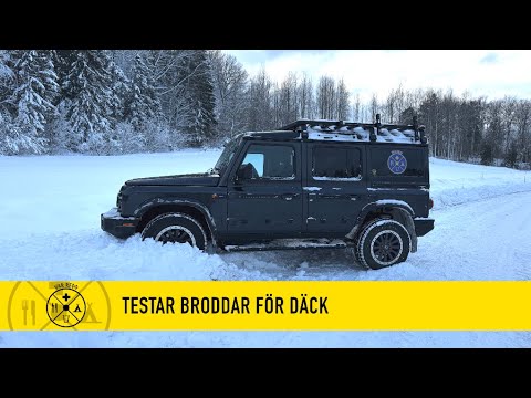 Testar broddar till bildäck från Biltema