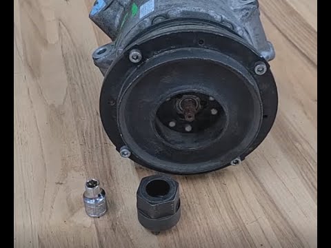 ACfittingPro tool use on Toyota Camry and Rav4 A/C compressor hub