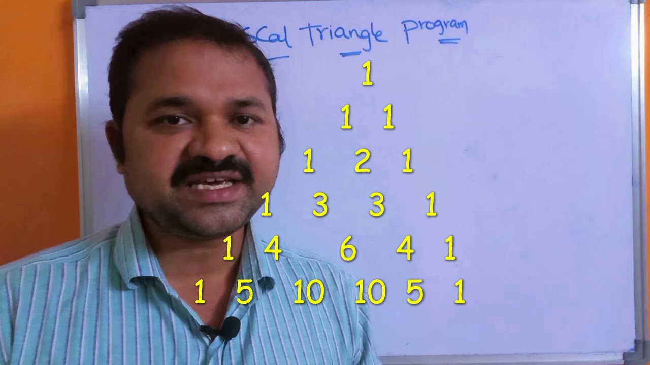 PASCAL TRIANGLE PROGRAM IN C PROGRAMMING || 1 11 121 1331 14641 PATTRN PRINTING IN C