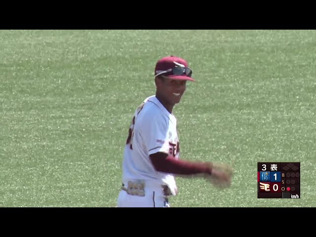 【농장】이글스·워터즈 리우미 주밀 두유 사이의 골로에 뛰어들어 아웃을 잡는다!!