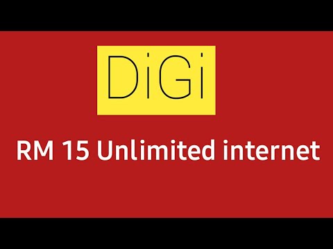 Digi prepaid unlimited internet Rm 15 for 30 days