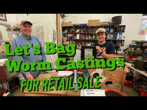 Bagging Worm Castings for Retail Sale