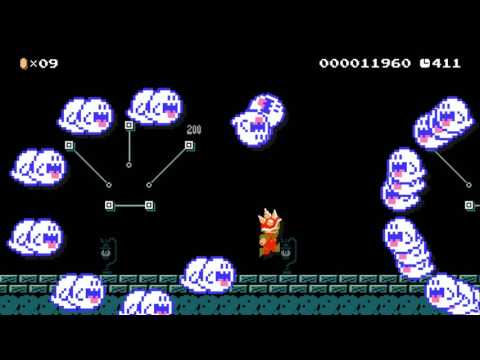 ◆The Gusty Ghost House◆ by ★Raid★ DA◆ - SUPER MARIO MAKER - NO COMMENTARY 1ax