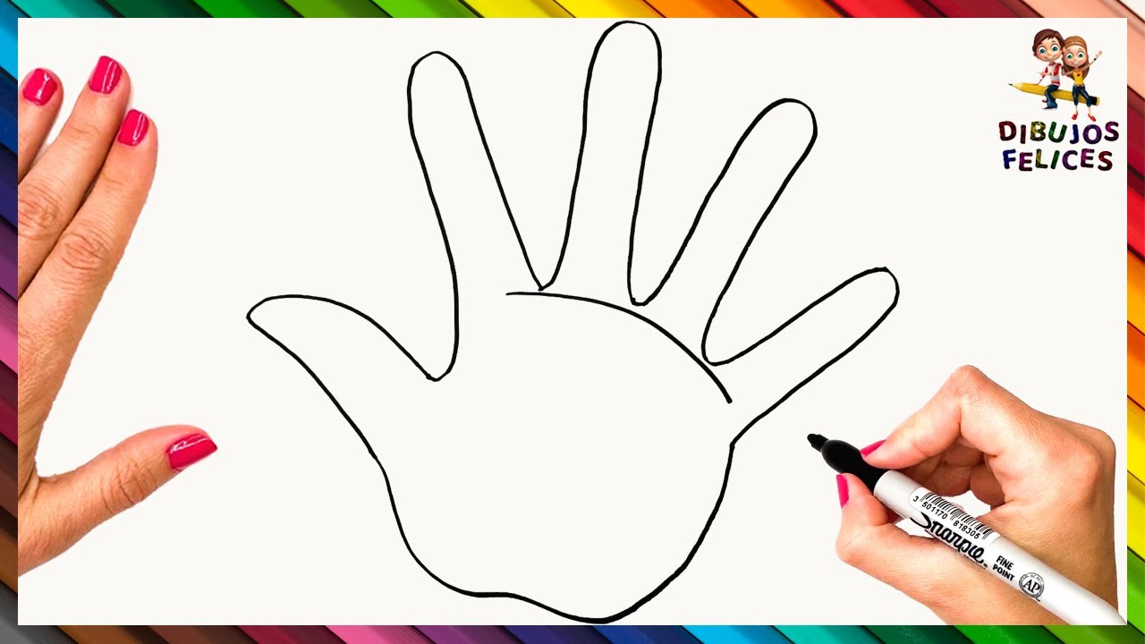 Cómo Dibujar Una Mano Paso A Paso ✋ Dibujo Fácil De Mano