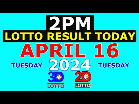 Lotto Result April 16 2024 2pm PCSO