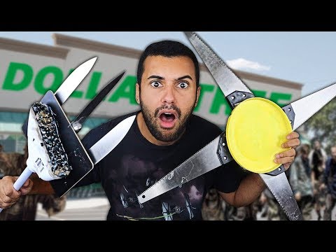 We Built DANGEROUS DIY Apocalypse Survival Weapons Using Only Things From DOLLAR TREE!! Video