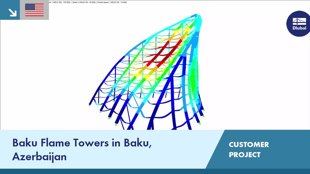 CP 000682 | Flame Towers in Baku, Azerbaijan