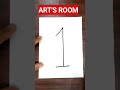 Easy drawing with numbers | simple drawing ideas for beginners #shorts #artsroom