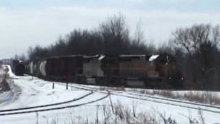 preview picture of video 'UP 3366 2-09-03 Junction City, WI'
