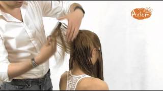Смотреть онлайн Легкий каскад на длинных прямых волосах