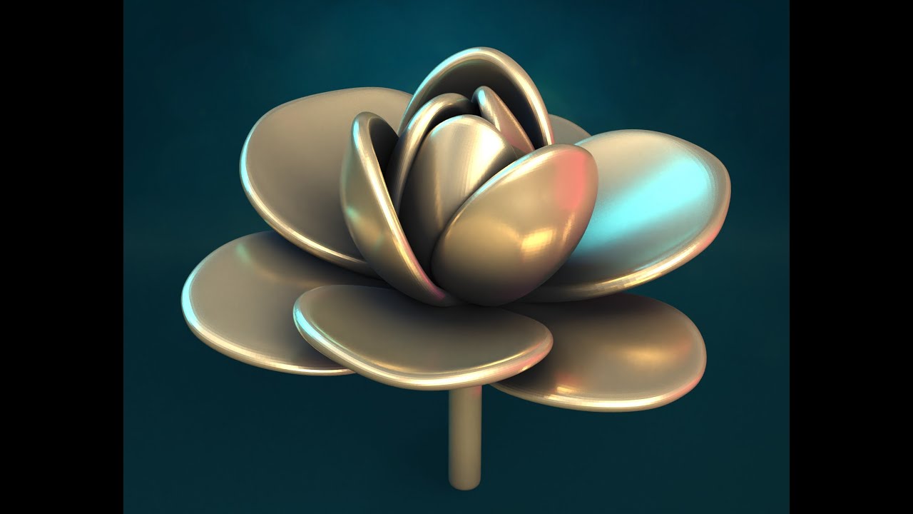 玫瑰海棠花 3D 打印模型