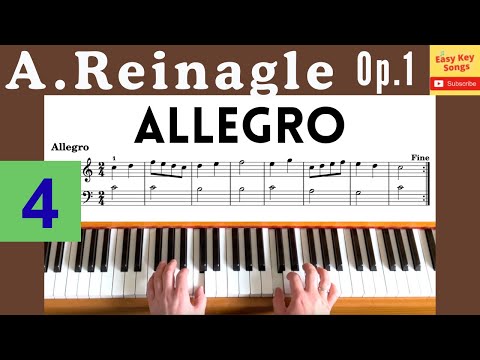 A.Reinagle - 24 Short And Easy Pieces Op.1. No.4 ALLEGRO | Beginner Classical Piano Pieces.