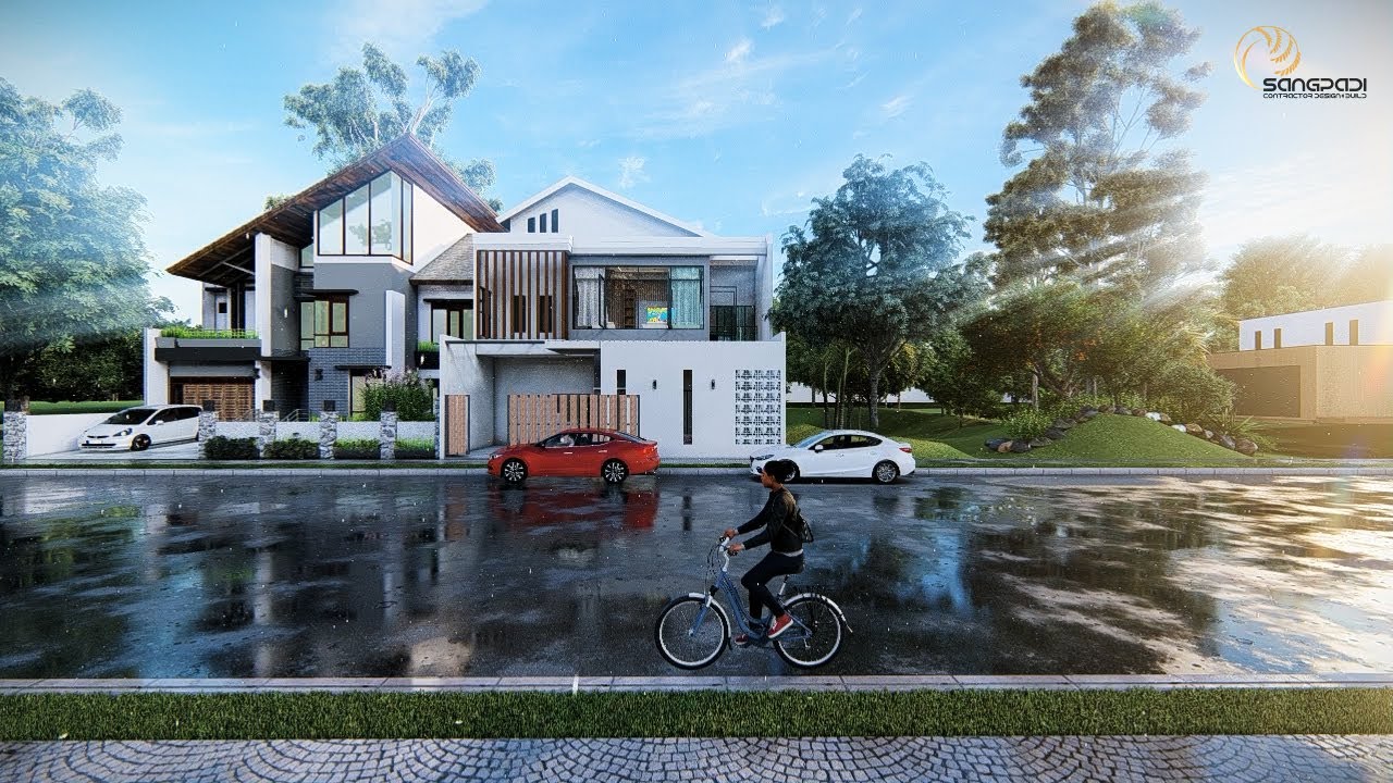 3D & Perspektif - Rendering Rumah, modeling sketchup , render di lumion - 2