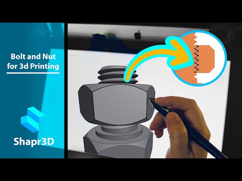 Bolt & Nut for 3D Printing in Shapr3D