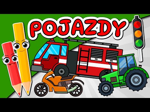 🚦🚒 POJAZDY DLA DZIECI 🚒🚦 Film edukacyjny dla dzieci z Kredką