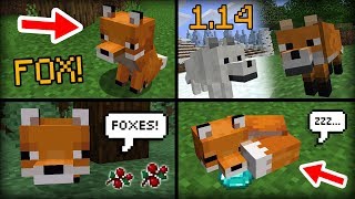 NEW Foxes Added in Minecraft 1.14 Update