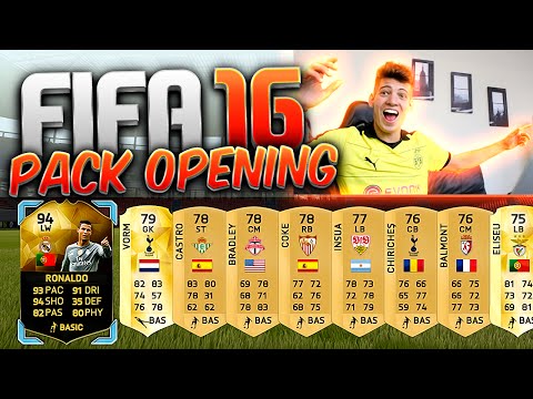 FIRST EVER FIFA 16 PACK OPENING!!!  IF Ronaldo please Video