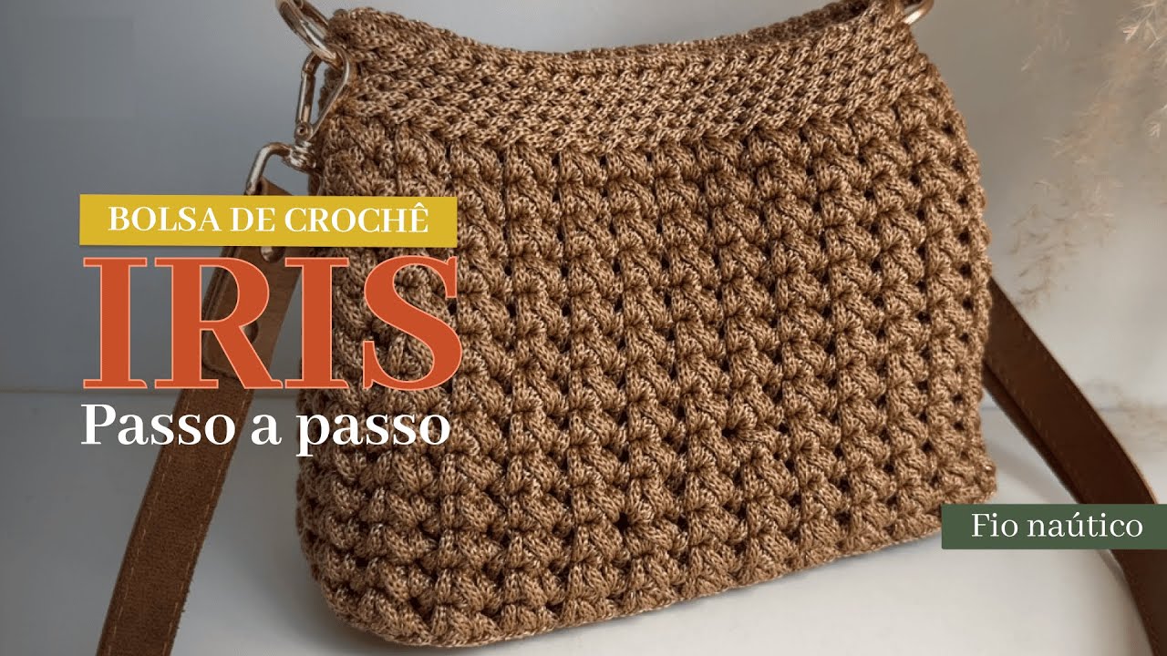 Crochet Bag with Nautical Thread - Iris Bag | Edi Art Crochet