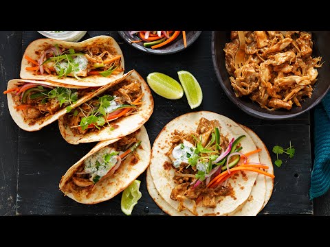 Malaysian Rendang Pulled Jackfruit Tacos