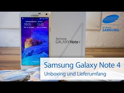 Samsung Galaxy Note 4 Unboxing & Lieferumfang deutsch german HD