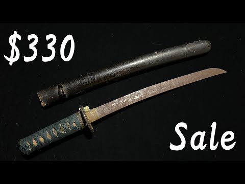 Rusty WAKIZASHI Edo Period mumei, Tattered Antique Samurai Sword