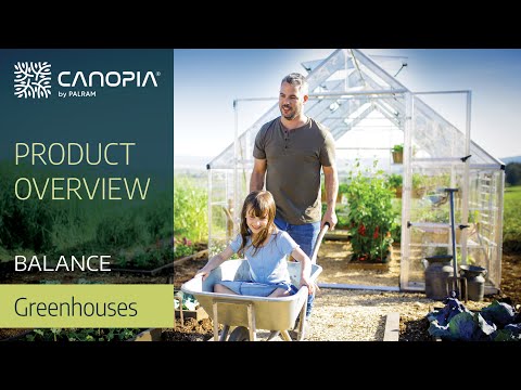 Växthus Canopia by Palram Balance, Aluminiumram med UV-Skyddad Polykarbonat & Ventilationsfönster, 10,8 m²