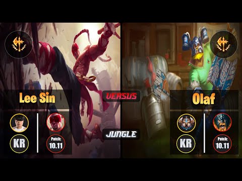 Clid LEE SIN (Jungle) [Conqueror] VS OLAF - Challenger KR Patch 10.11