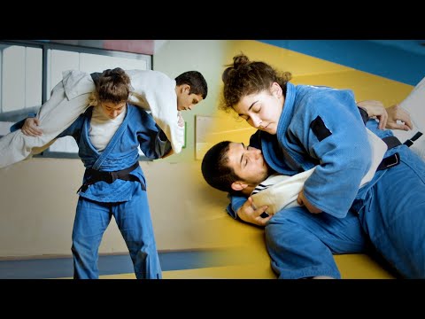 Intergender Judo Sparring | Man vs Woman | Mixed Wrestling Style Throws & Lifts