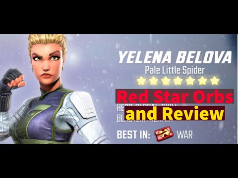 Yelena Belova Review! Red Star Orbs Opening and T4 Guide! Marvel Strike Force - Free to Play