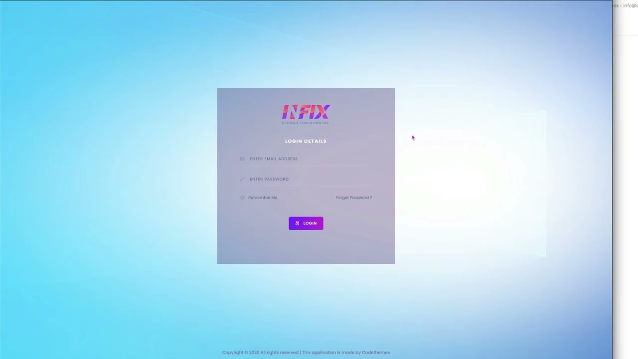 InfixEdu student and parent register and login details