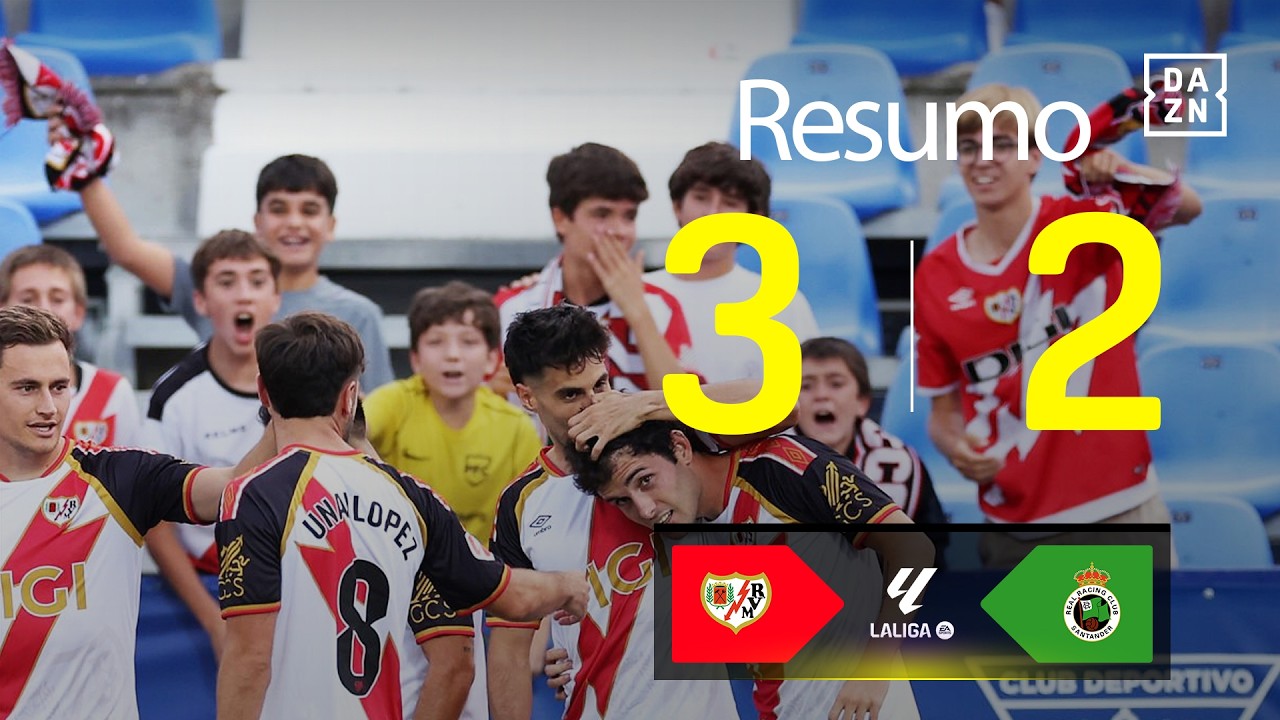Rayo Vallecano de Madrid 3 - 2 Real Racing Club de Santander highlights