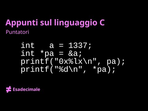 Puntatori in C