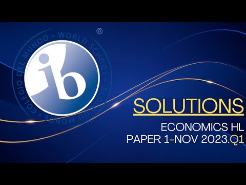 IB Economics HL paper 1 Nov 2023 Question 1