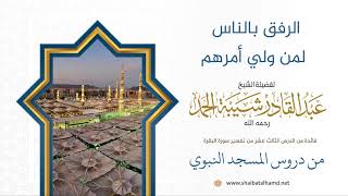 الرفق بالناس لمن ولي أمرهم | الشيخ عبدالقادر شيبة الحمد رحمه الله (85) image