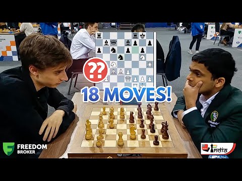 Daniil Dubov vs Nihal Sarin - An 18-move Miniature | World Rapid 2022