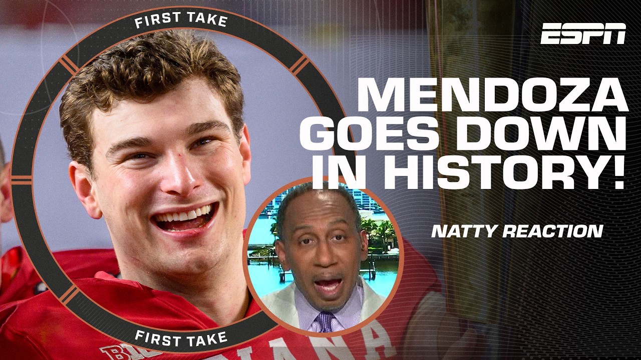 Stephen A. thinks Fernando Mendoza QB draw on 4th down will 'STAND OUT FOR THE AGES!' 👏 | First Take