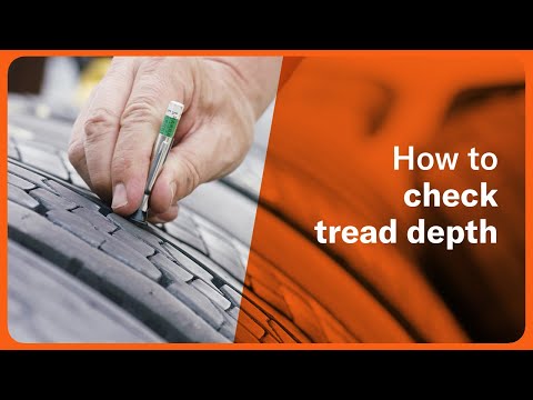 How to check tire tread depth on a semi-truck