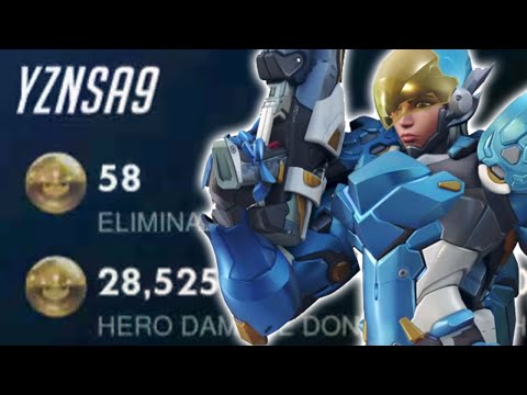 58 ELIMS! YZNSA PHARAH + ECHO GAMEPLAY OVERWATCH SEASON 28 TOP 500