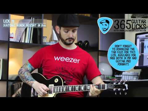 Lick 73/365 - Diatonic Minor Descent in Bm | 365 Guitar Licks Project