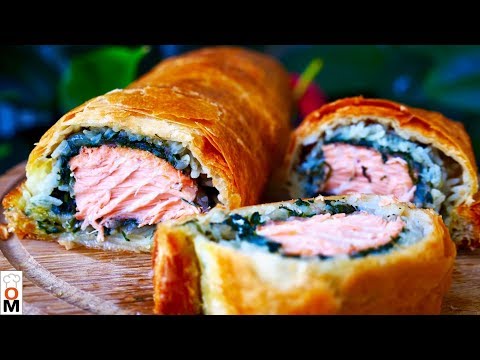 Пирог с Красной Рыбой, Хрустящий Сверху и Сочный Внутри. Нереально Вкусно