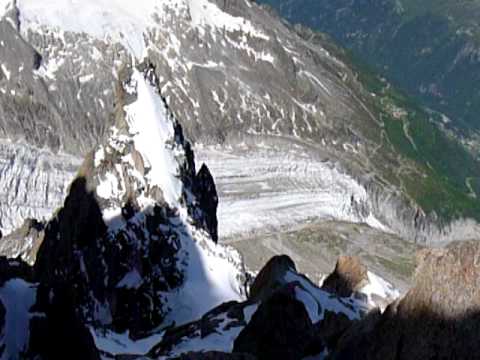 Aiguille du Chardonnet, redescente de l'eperon Migot