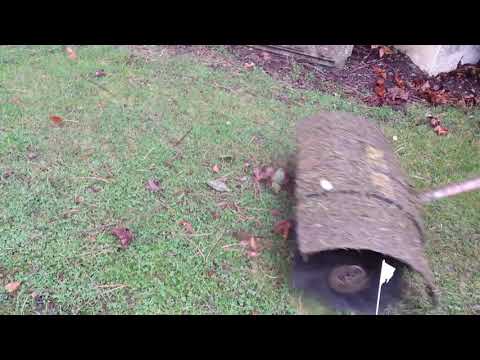 Stihl KM-KB bristle brush as scarifier / lawn rake